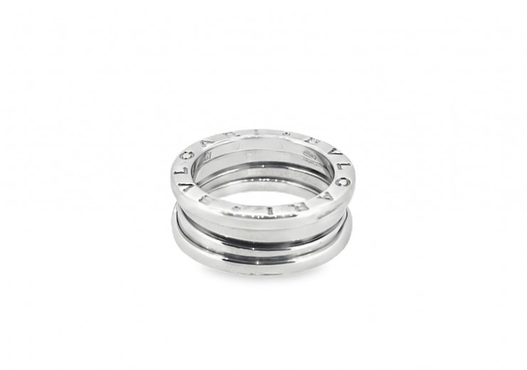 Pre-owned 18ct White Gold Bulgari Three Band Ring