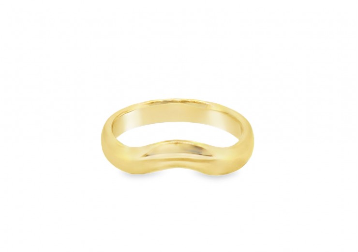 Pre-owned 18ct Yellow Gold Shaped Wedding Band