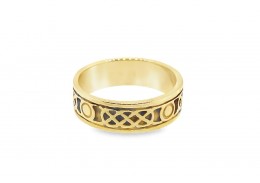 Pre-owned 9ct Yellow Gold Celtic Style Band