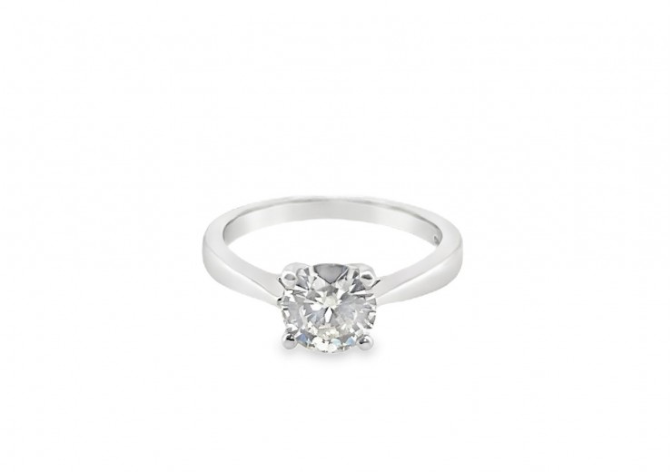 Pre-owned 18ct White Gold 0.80ct Diamond Solitaire Ring