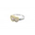 Pre-owned 14ct White & Rose Gold Multi Diamond Ring 