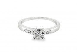 Pre-owned 9ct White Gold 0.15ct Diamond Ring