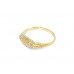 Pre-owned 18ct Yellow Gold Five Stone Diamond Boat Ring