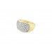 Pre-owned 9ct Yellow Gold 1ct Diamond Pave Ring 