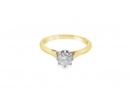 Pre-owned 18ct Yellow Gold 0.50ct Diamond Solitaire Ring 