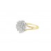 Pre-owned 18ct Yellow Gold 1ct Diamond Cluster Ring 