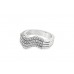 Pre-owned 14ct White Gold 0.50ct Diamond Wave Ring