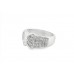 Pre-owned 18ct White Gold Diamond Cross Over Ring 