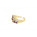 Pre-owned 18ct Yellow Gold Fancy Ruby & Diamond Ring