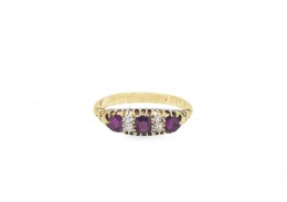 Pre-owned 18ct Yellow Gold Ruby & Diamond Ring 