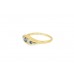 Pre-owned 18ct Yellow Gold Sapphire & Diamond Boat Ring 