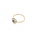 Pre-owned 9ct Rose Gold Sapphire & Diamond Cluster Ring