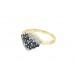 Pre-owned 9ct Yellow Gold Black Stone & Diamond Ring