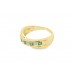 Pre-owned 9ct Yellow Gold Emerald & Diamond Ring