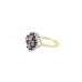 Pre-owned 9ct Yellow Gold Ruby & Diamond Cluster Ring 