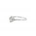 Pre-owned 9ct White Gold Green Amethyst & Diamond Ring 