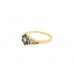 Pre-owned 18ct Yellow Gold Sapphire & Diamond Cluster Ring