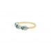 Pre-owned 9ct Yellow & White Gold Emerald & Diamond Dress Ring