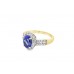 Pre-owned Vintage 9ct Yellow Gold Tanzanite & Diamond Ring