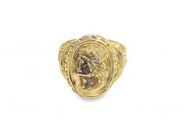 Pre-owned 9ct Yellow Gold Centurion Signet Ring 
