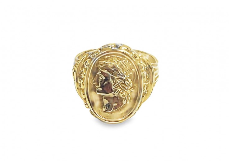 Pre-owned 9ct Yellow Gold Centurion Signet Ring 