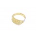 Pre-owned 9ct Yellow Gold Three Row Keeper Ring