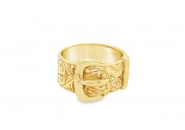 Pre-owned 9ct Yellow Gold Buckle Ring