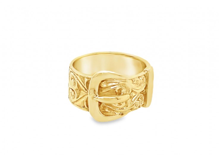 Pre-owned 9ct Yellow Gold Buckle Ring