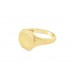 Pre-owned Vintage 9ct Yellow Gold Plain Signet Ring