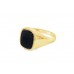 Pre-owned Vintage 9ct Yellow Gold Onyx Signet Ring