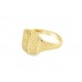 Pre-owned 9ct Yellow Gold Patterned Signet Ring