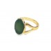 Pre-owned 18ct Yellow Gold Jade Ring