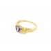 Pre-owned 9ct Yellow Gold Purple Stone & Diamond Ring