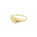 Pre-owned 9ct Yellow Gold Scallop Dome Design Ring