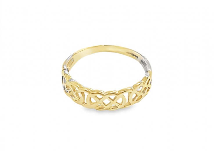 Pre-owned 9ct Yellow Gold Celtic Band 