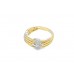 Pre-owned 9ct Yellow Gold Diamond Buckle Ring 