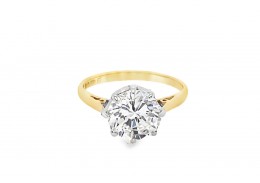 Pre-owned 9ct Yellow Gold Cubic Zirconia Solitaire Ring
