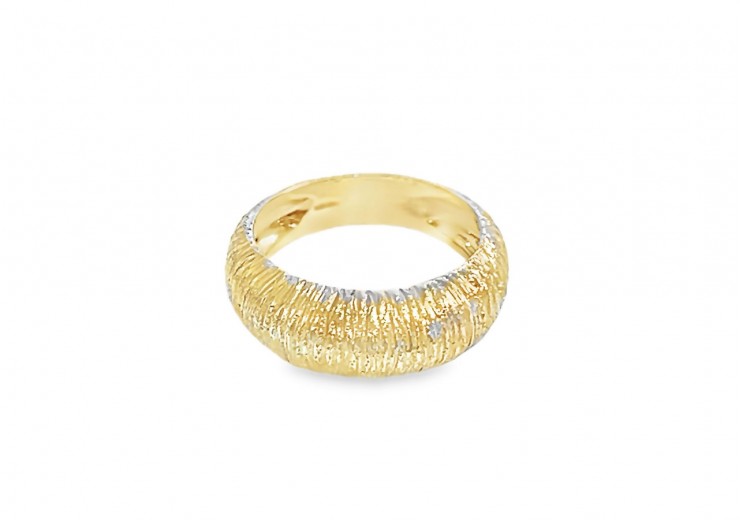 Pre-owned 9ct Yellow Gold Textured Ring