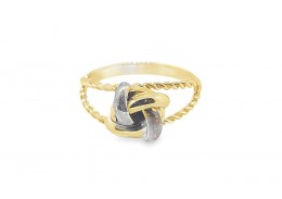 Pre-owned 9ct Tri-Colour Gold Fancy Knot Ring