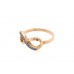 Pre-owned 9ct Rose Gold Sapphire Infinity Ring