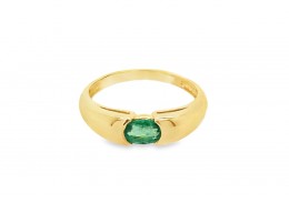 Pre-owned 18ct Yellow Gold Emerald Ring