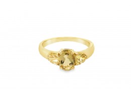 Pre-owned 9ct Yellow Gold Quartz Ring