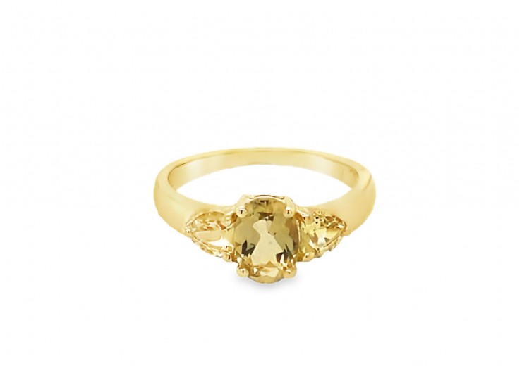 Pre-owned 9ct Yellow Gold Quartz Ring