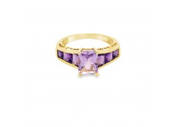 Pre-owned 9ct Yellow Gold Amethyst Ring