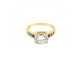 Pre-owned 9ct Yellow Gold Topaz & Sapphire Ring