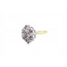 Pre-owned 9ct Yellow Gold Ruby & Diamond Cluster Ring 