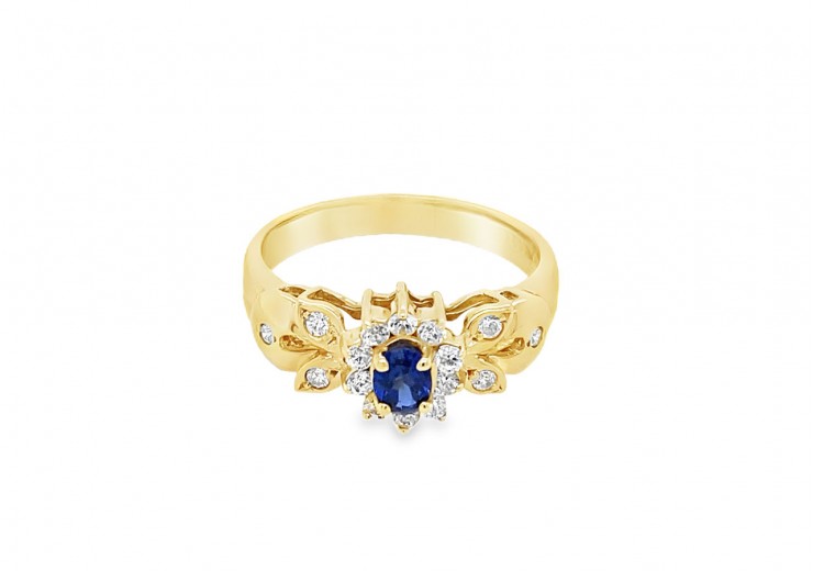 Pre-owned 14ct Yellow Gold Cubic Zirconia Ring