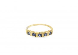 Pre-owned 9ct Yellow Gold Tanzanite Five Stone Ring