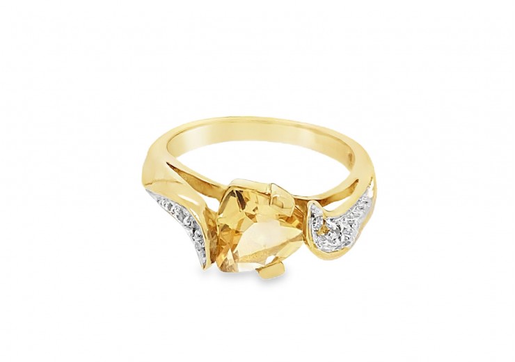 Pre-owned 9ct Yellow Gold Citrine Ring