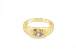 Pre-owned 18ct Yellow Gold Single Diamond Ring